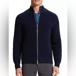 Theory Gary Jacket Cardigan Cashton Baltic Sleet Blue Size L